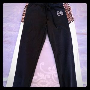 VS PINK leopard sweatpants